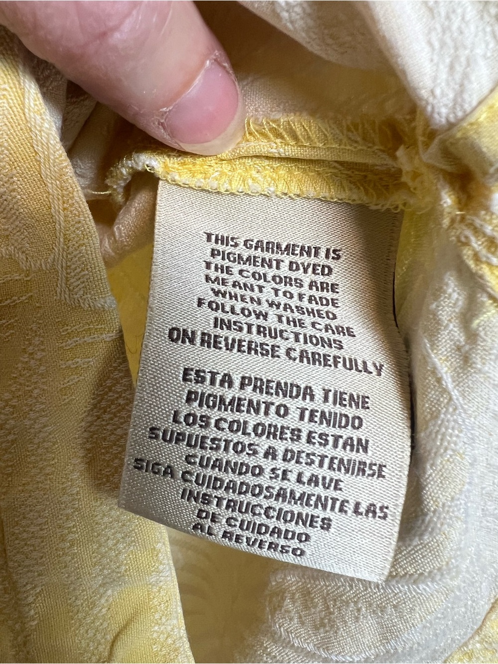 Jamaica Jaxx 100% Silk Yellow Tropical Palm Leaf Jacquard Aloha Shirt-Size-Med - Picture 5 of 8